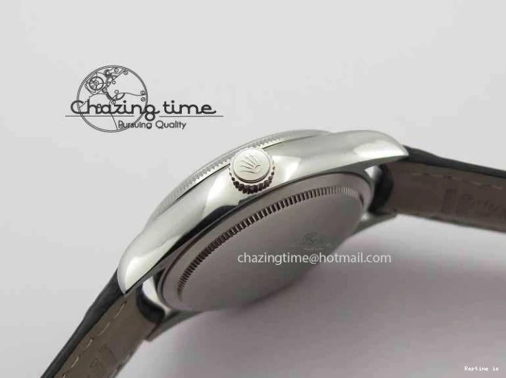 1223 Cellini Date VF Best Edition SS Black Dial Stick Markers On Black Leather Strap A Lightweight 3725